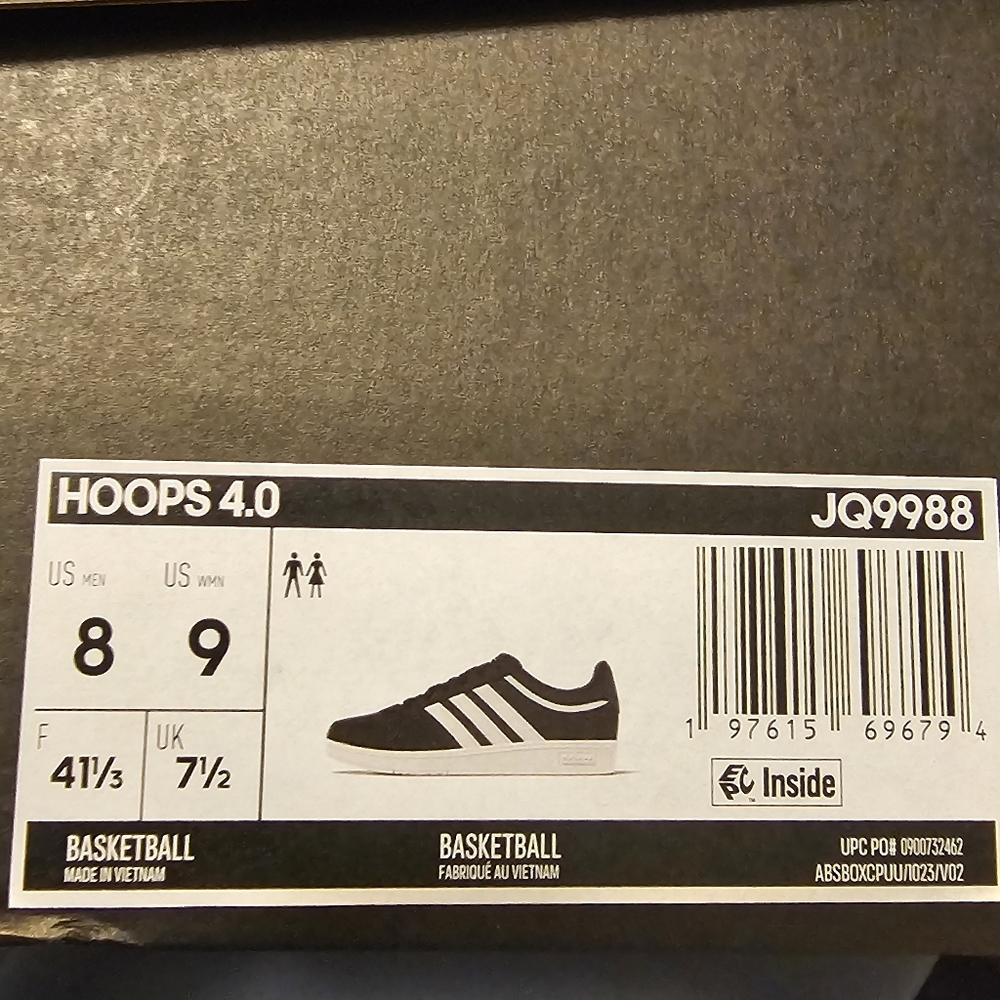 adidas Unisex-Adult Hoops 4.0 Basketball Shoes Size Men 8 Women 9 Brand New - Picture 7 of 10